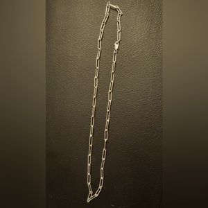 Sterling silver paperclip chain 20 in